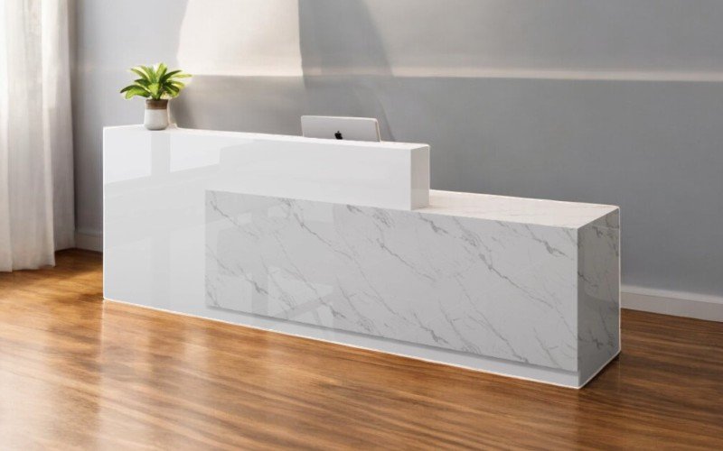 Thiết kế quầy tiếp tân sang trọng