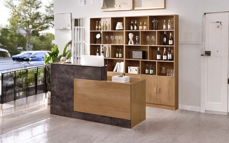 Quầy tiếp tân tại TPHCM sang trọng hiện đại