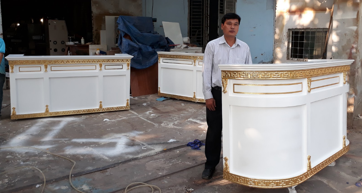 Xưởng sàn xuất quầy tiếp tân