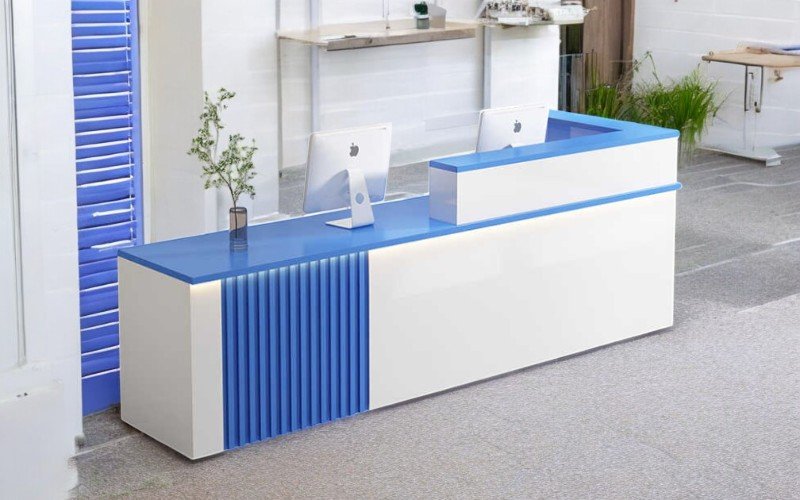 Mẫu quầy lễ tân đẹp hiện đại sang trọng