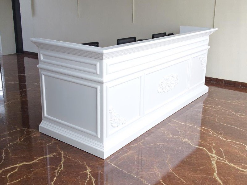 Cách chọn màu sắc quầy tiếp tân hợp mệnh