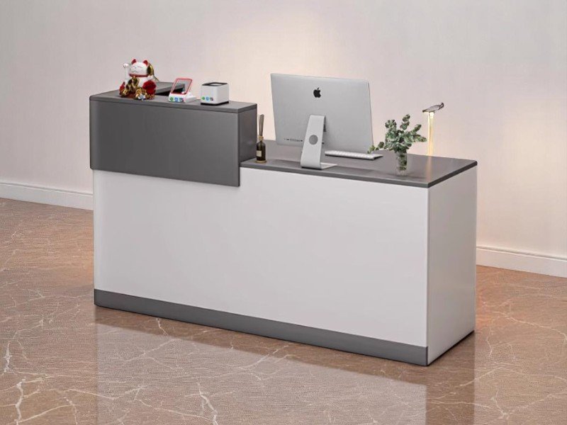 Mẫu quầy tiếp tân chữ L phù hợp không gian