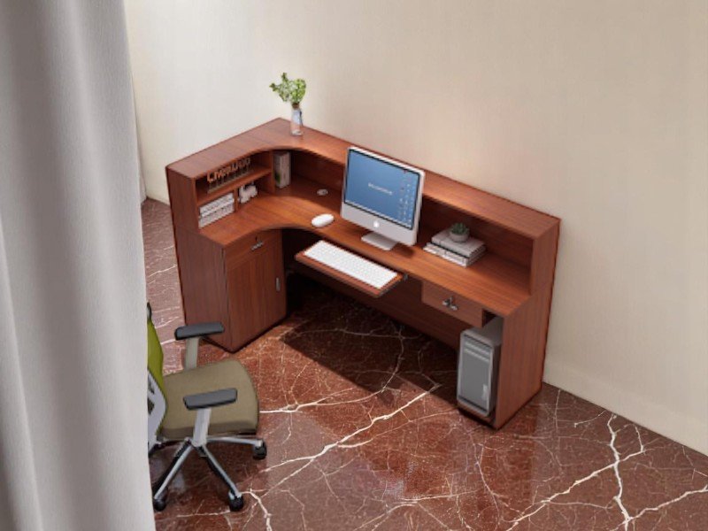 Quầy lễ tân mặt đá marble bền đẹp dễ vệ sinh