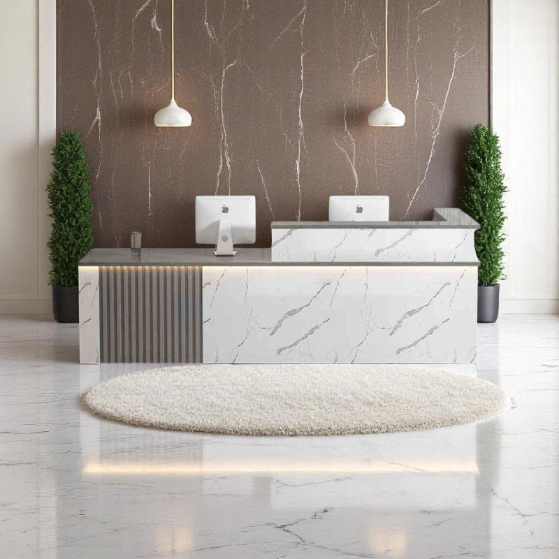 Bước lắp đặt quầy lễ tân nhanh chóng