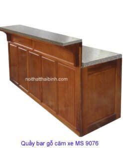 Quầy lễ tân gỗ căm xe MS 9076 Giá : Size 2m0 = 13.400.000