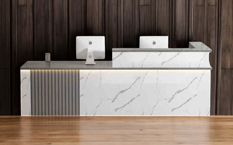 Bàn lễ tân tại TPHCM tại 6 mẫu đẹp sang trọng chuyên nghiệp