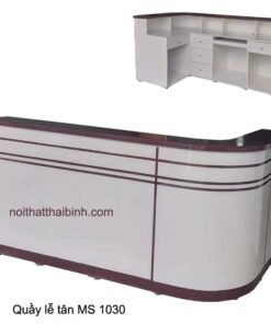 Quầy lễ tân bo góc đẹp MS 1030 Giá bán = 9.000.000 đ