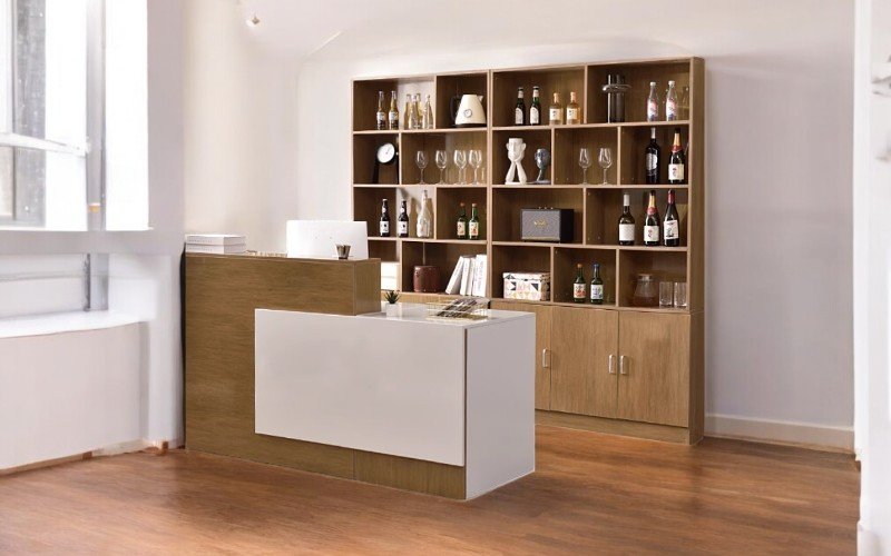 Quầy lễ tân nhỏ đẹp tiện dụng cho không gian hạn chế