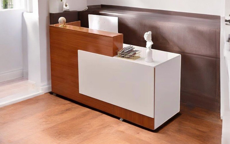 Quầy lễ tân nhỏ đẹp tiện dụng cho không gian hạn chế