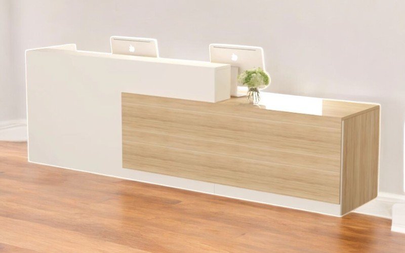 Quầy lễ tân nhỏ đẹp tiện dụng cho không gian hạn chế