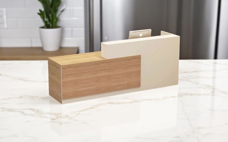 Quầy lễ tân đẹp nổi bật cho không gian chuyên nghiệp