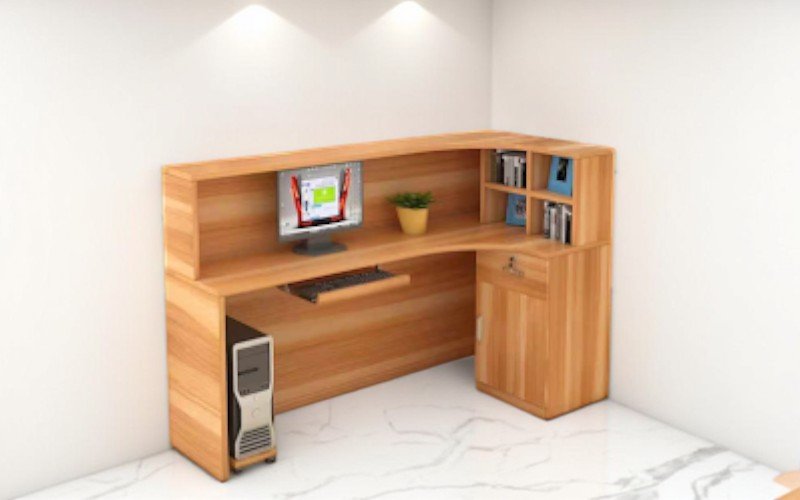 Quầy lễ tân đẹp nổi bật cho không gian chuyên nghiệp