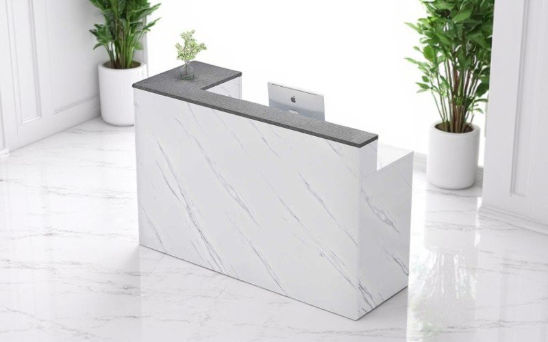 Quầy lễ tân đẹp nổi bật cho không gian chuyên nghiệp