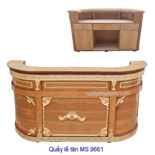 Quầy lễ tân khách sạn đẹp MS 9661 Giá 1m6 = 14.400.000