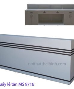 Quầy lễ tân 2m4 MS 9716 Giá 2m4 = 9.600.000