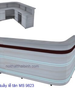 Quầy lễ tân đẹp hiện đại MS 9823 Giá 2m0 = 10.800.000