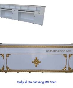 Quầy lễ tân dát vàng MS 1046 Giá bán = 25.000.000 đ
