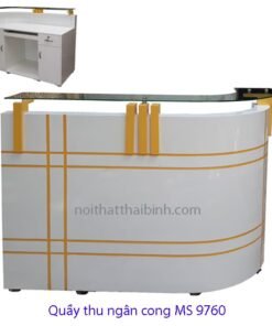 Quầy thu ngân cong MS 9760 Giá 1m2 = 4.000.000