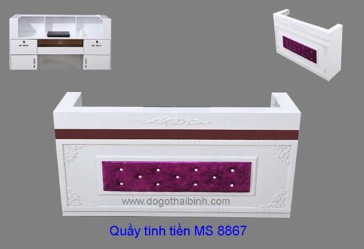 Quầy tính tiền  MS 8867 Size : 1m6 x 1m08 x 0m47 Giá: 8.800.000
