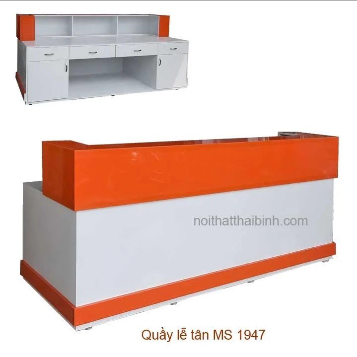 Quầy Lễ Tân Hiện Đại MS 1947 - Gỗ MDF Melamine, Giá Tốt TPHCM