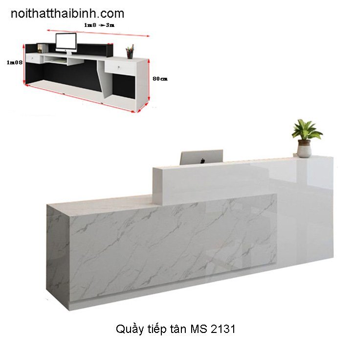 Quầy lễ tân đẹp cao cấp MS 2131