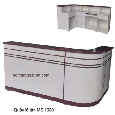 Quầy lễ tân bo góc đẹp MS 1030 Giá bán = 9.000.000 đ