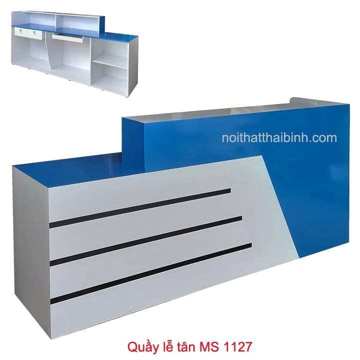 Quầy lễ tân 2m4 MS 1127 Giá bán = 11.000.000đ giảm còn = 10.000.000đ