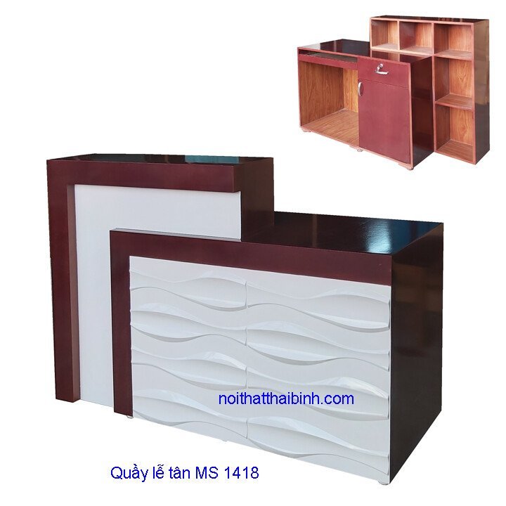 Quầy lễ tân đẹp MS 1418 Giá bán= 7.700.000đ giảm còn= 6.700.000đ