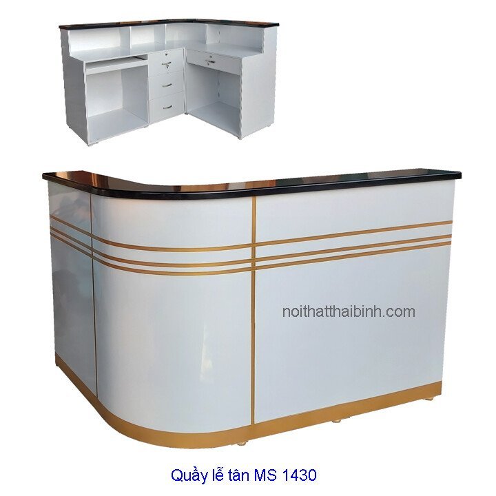 Quầy lễ tân đẹp MS 1430 Giá bán= 12.000.000đ giảm còn= 10.000.000đ