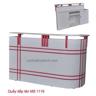 Quầy tiếp tân 1m8 MS 1119 Giá bán= 7.000.000đ giảm còn= 6.000.000đ