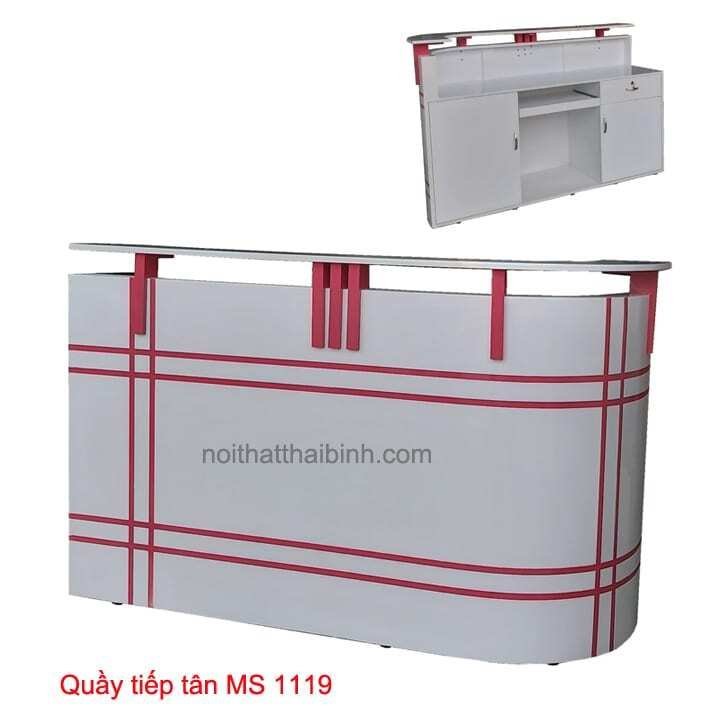 Quầy tiếp tân 1m8 MS 1119 Giá bán= 7.000.000đ giảm còn= 6.000.000đ