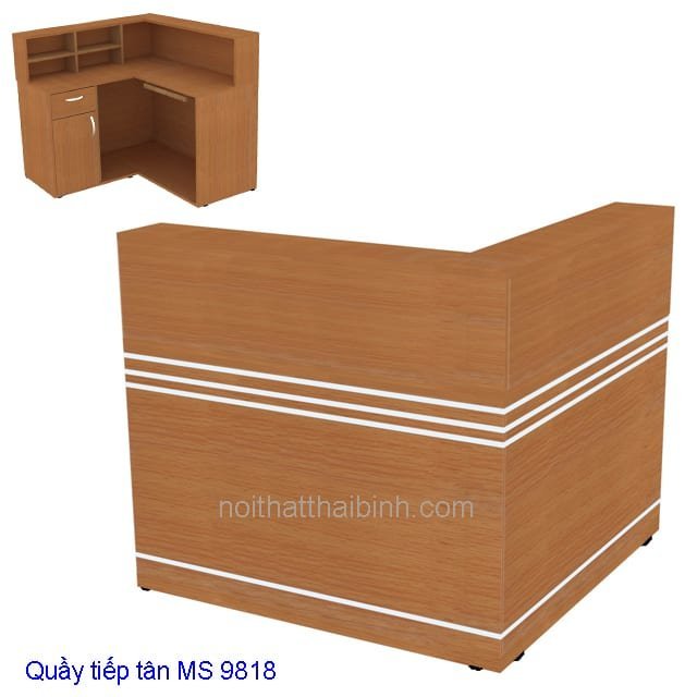 Quầy tiếp tân góc MS 9818 Giá 1m2 = 7.600.000