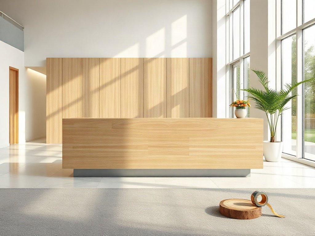 4 lưu ý khi chọn mua quầy lễ tân gỗ sồi đặt trong sảnh văn phòng sáng